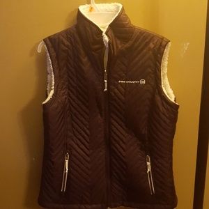Cozy zippered vest.